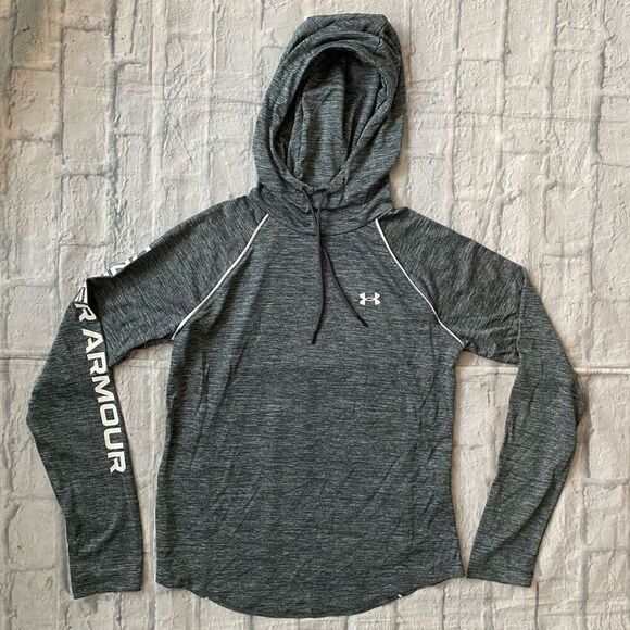 Under Armour men S loose fit pullover hoodie w/front pouch pockets grey - Picture 1 of 4